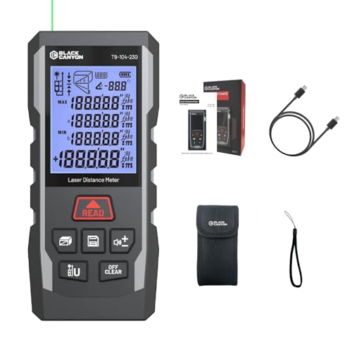 BLACK CANYON Laser Distance Meter,165/230/330 ft Range - Image 2
