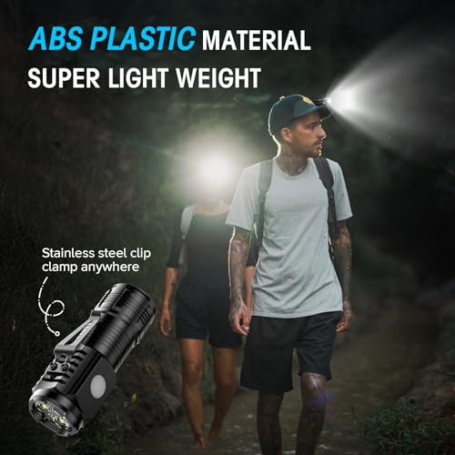LETMY Rechargeable Mini Flashlights with Magnetic Base, 2 - Image 4