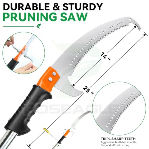 [Upgraded] 14FT 2-in-1 Pole Saw for Tree Trimming - Image 6