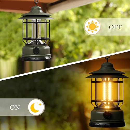 Camping Lanterns Battery Powered Rechargeable Lights,3 Pack Green - Image 4