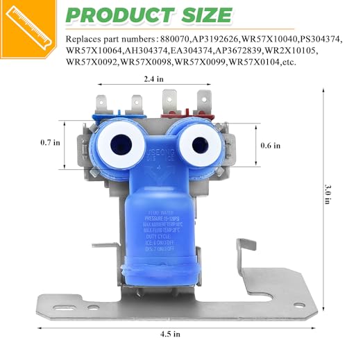 WR57X10032 WR57X33326 Refrigerator Water Inlet Valve by Techecook - Image 3