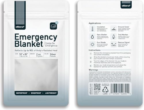 Altland 50 Pack of Emergency Blankets for Winter Survival - Image 4