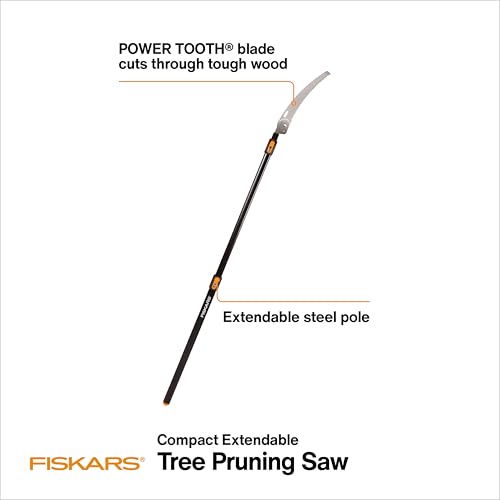 Fiskars 3-8 Ft Extendable Manual Pole Saw with 12" Hand Saw Blade - Image 4