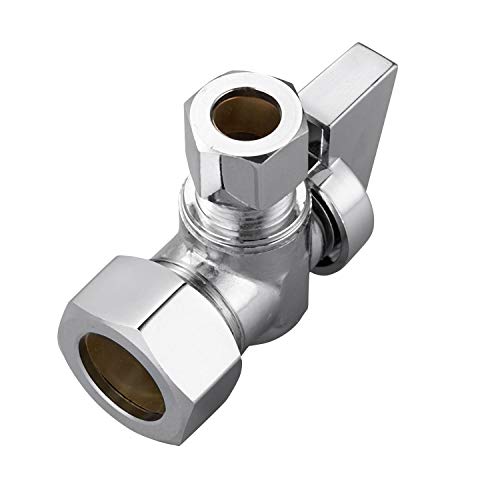 2 PCS 5/8" ODx3/8 Inch OD Compression Angle Stop Valve Shut Off - Image 5