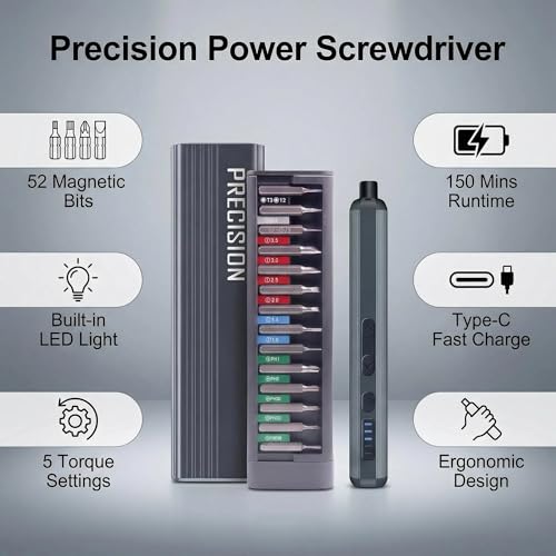 Mini Electric Screwdriver Set, Cordless Screwdriver - Image 4