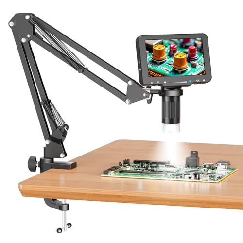 5" LCD Digital Soldering Microscope for PCB Repair with C-Clamp - Image 2