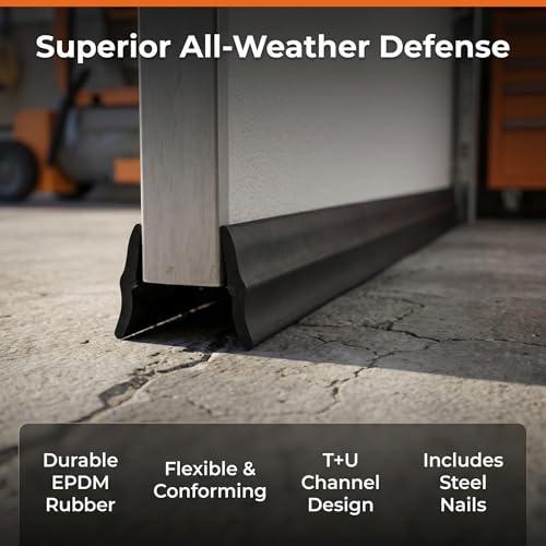 VelTherm 9FT Garage Door Bottom Seal, Black Garage Door | Home Repair - Image 8
