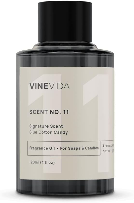 VINEVIDA [4oz] Blue Cotton Candy Fragrance Oil - USA Scents for Candle & Soap Making