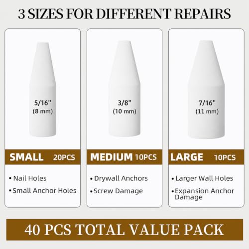 Drywall Hole Repair Kit 40Pcs, Wall Hole Filler | Home Repair - Image 3
