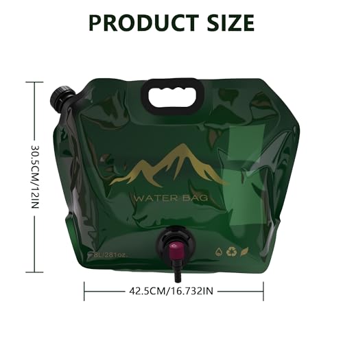 Collapsible Water Jug 2 Gallon (8L), Foldable Bag with Spigot - Image 4
