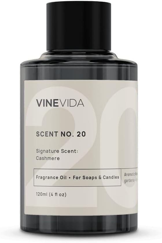 VINEVIDA [4oz] Cashmere Fragrance Oil for Candle Making and Soap Making - Premium Candle Scents for Soy Candles