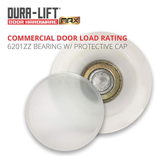Ultra-Life MAX 3" Sealed 6201ZZ Bearing Nylon Garage Door Roller - Image 5