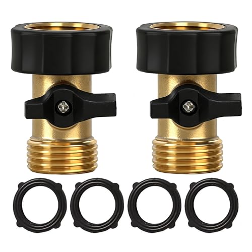 Hourleey Garden Hose Shut Off Valve, 2 Pack Heavy Duty 3/4 Inch - Image 2