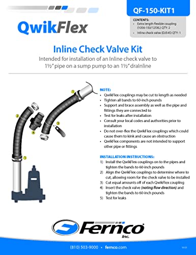 Fernco QwikFlex 24-in. In-Line Sump Pump Check Valve Installation - Image 7
