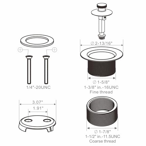 Brushed Nickel Bathtub Tub Drain Conversion Kit,Tub Drain - Image 3
