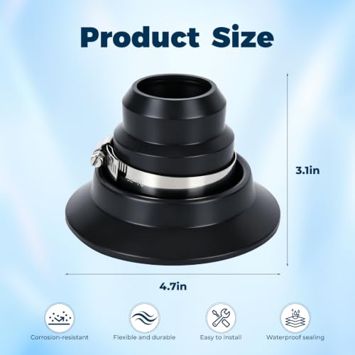 Roof Vent Pipe Repair Boot Kit for 1.5"–2" Pipe - Image 3