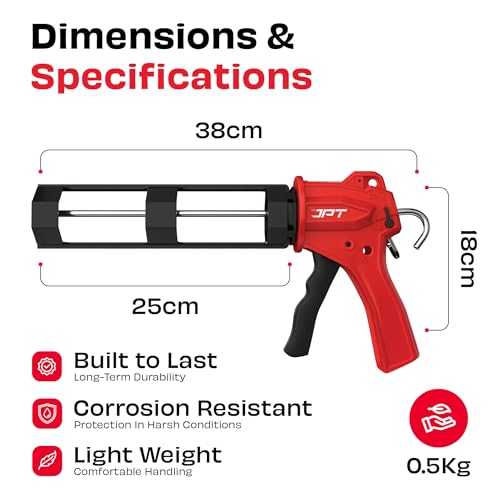 JPT Caulking Gun, 1350N High Thrust, Dripless & Standard Mode - Image 3