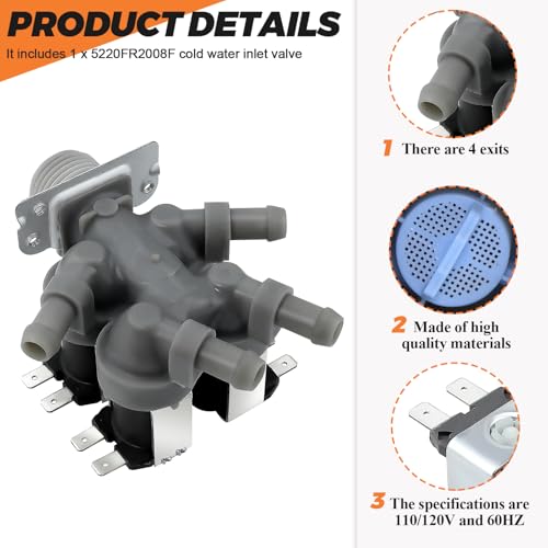 5220FR2008F Cold Water lnlet Valve by Beaquicy - Exact fit - Image 4