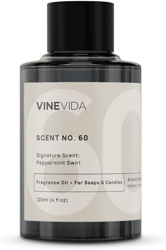 VINEVIDA Peppermint Swirl Candle Making Fragrance - 4oz - Christmas Scent Made in USA