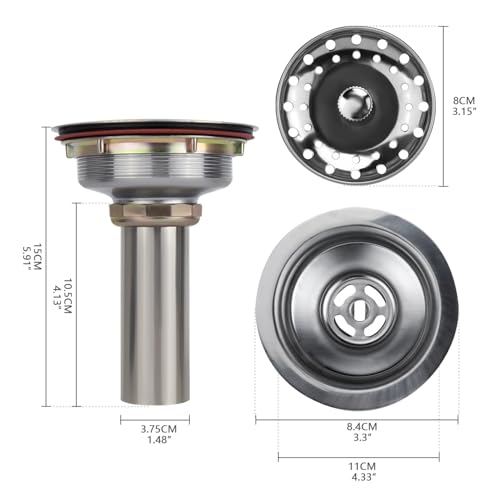 Kitchen Sink Drain Kit for Standard 3-1/2 inch Drain - Fit - Image 3