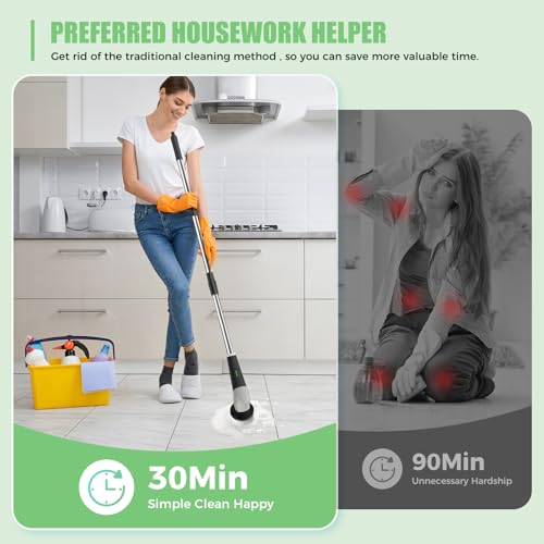 YKYI Electric Spin Scrubber, Cordless Power Cleaning Brush - Image 6