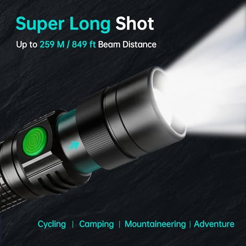 Hoxida Pocket EDC Tactical Flashlight Rechargeable Super Bright - Image 6