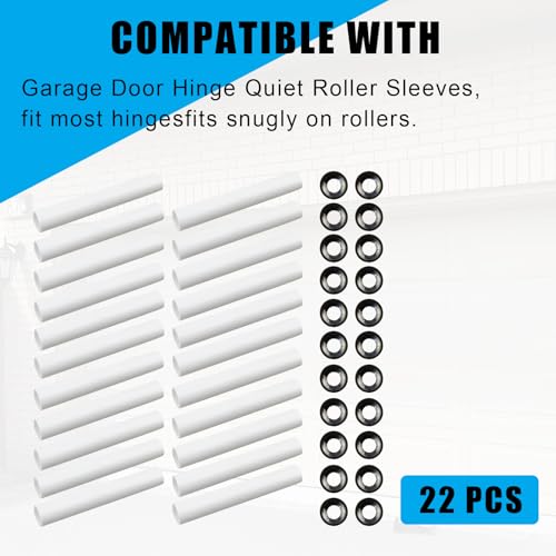 Garage Door Hinge Quiet Roller Sleeves Hardware Tools - Image 6