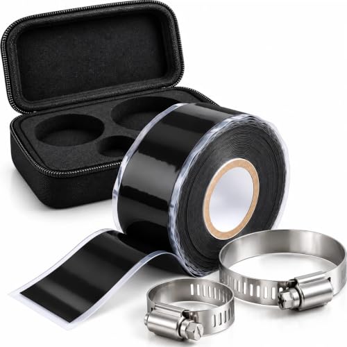 Self-Fusing Silicone Hose Repair Tape Kit with 2 Stainless - Image 2