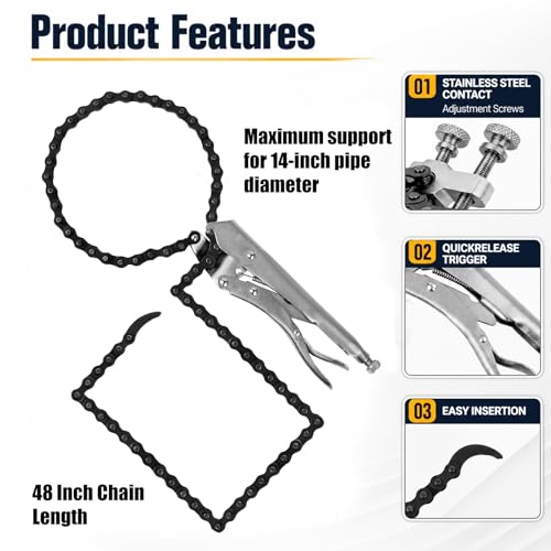 Heavy Duty Pipe Alignment Chain Fitting Tools for Welding - Image 7