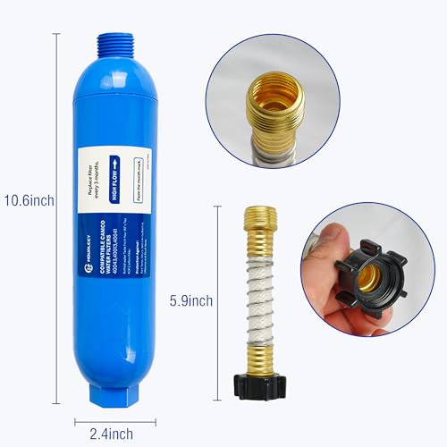 Hourleey 2 Pack RV Inline Water Filter with 2 Flexible - Image 4