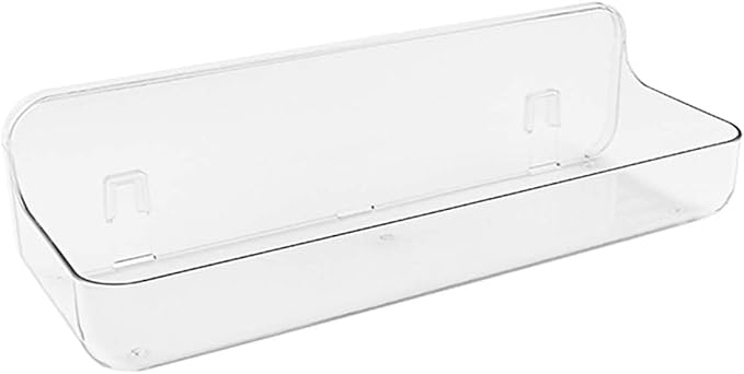 No-Drill Acrylic Shower Caddy – Wall Mounted Bathroom Shelf with Drain Holes, Strong Adhesive, Large Capacity for Shower, Kitchen, RV – Sandra Series