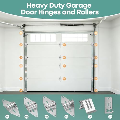 Garage Door Hinges and Rollers for 8 Ft High Doors Hardware Kit - Image 5