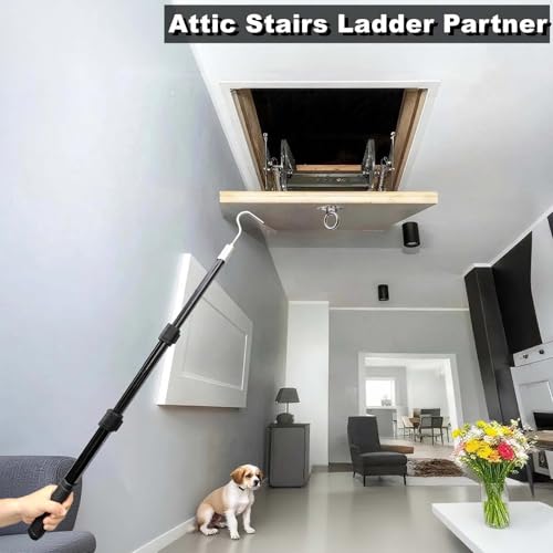 Extendable Attic Pull Down Hook, Ladder Door Stairs Puller - Image 7