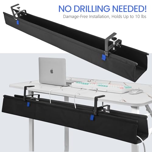 48" Under Desk Cable Management Tray- Clamp/Screw Mount | Hand Tools - Image 5