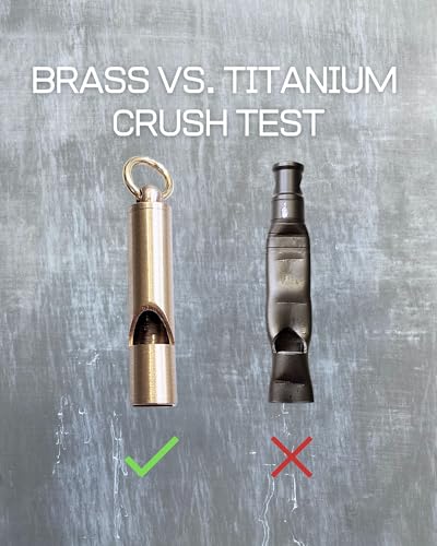 Premium Brass Whistles 125 decimals Set of 2 - Includes 2 Black - Image 6