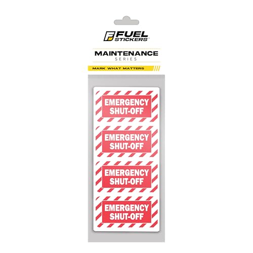 Emergency Shut Off Sign (small) | Emergency Stop Stickers | Shut - Image 2
