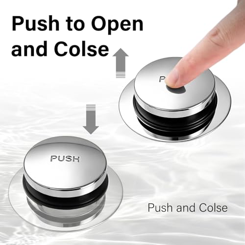 Chrome Bathtub Drain Tip-Toe Tub Trim Set with Two-Hole - Image 6