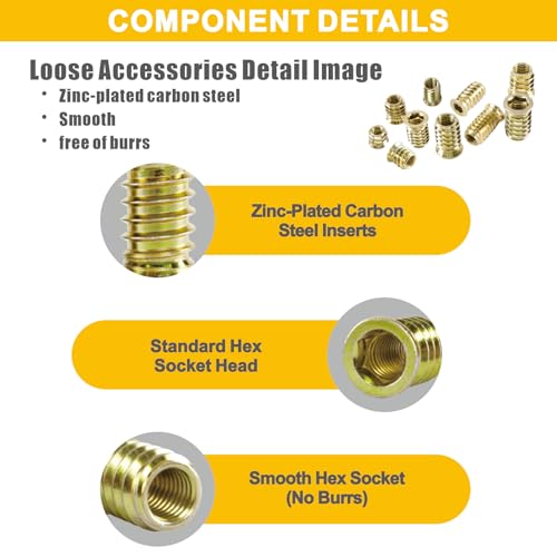 170 PCS Threaded Inserts for Wood Assortment Kit - 10 - Image 4