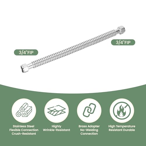 Gas Water Heater Installation Kit – 2 x 18" Corrugated Stainless - Image 5