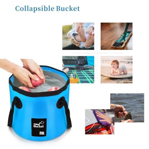Collapsible Bucket for Camping, Folding Car Wash Bucket - Image 4