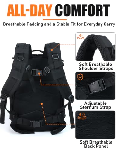 J.SH 45L Tactical Backpack, Bug Out Backpack for Men - Image 6