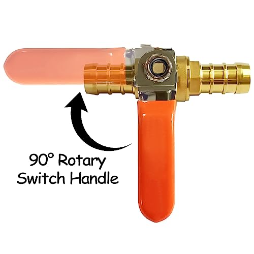 Brass 1/2" Hose Barb Ball Valve, 2PCS - Image 4