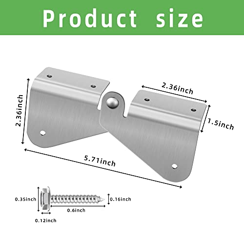 2 Pcs Gutter Extension Hinges, Downspout Extension Flip-Up Hinges - Image 3
