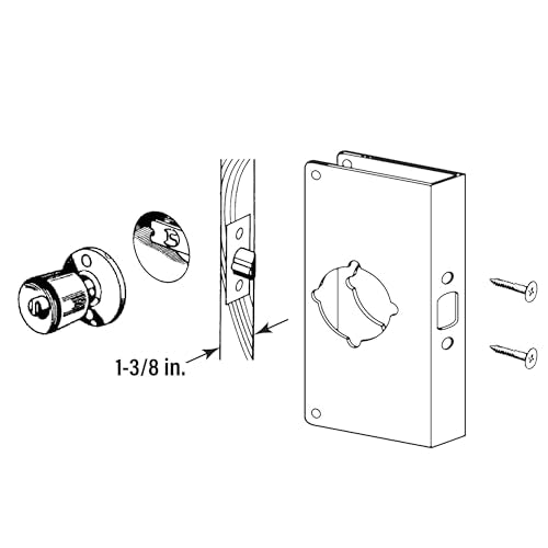 Prime-Line U 9568 Brass Lock and Door Reinforcement Plate - Image 5
