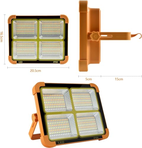 Portable LED Solar Work Light 100W 16500mAh 10000LM - Image 3
