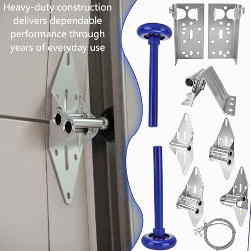 30 Pcs Garage Door Hardware Kit Quiet Nylon Rollers Hinges - Image 5
