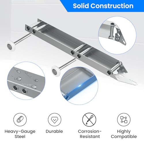 1 Pair Garage Door Quick Turn Top Fixture Brackets with 4 - Image 5