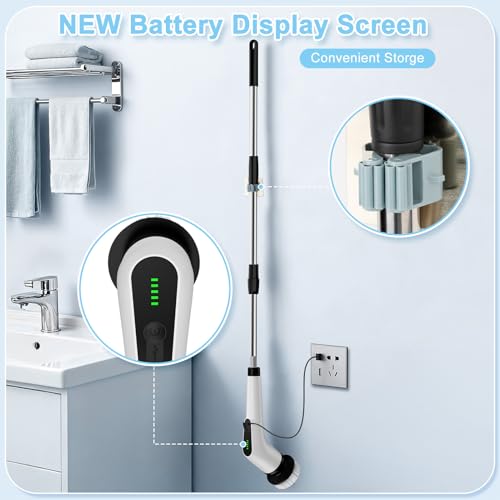 Electric Spin Scrubber, Electric Scrubber for Cleaning with 8 - Image 8