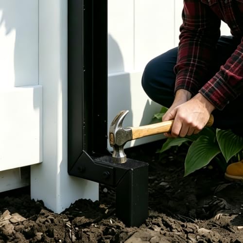 Fence Post Repair Kit Heavy Duty Steel Repair Brackets | Home Repair - Image 6
