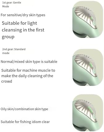 Rechargeable Electric Back Scrubber Body Brush with 3 Gears Multifunctional Shower Bathing Tool, Detachable Long Handle & 6 Brush Heads for Complete Shower Use - Light Green